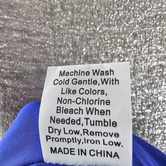 PRETTY GARDEN BLUE Maxi Halter Neck Ruffle Hem Dress Size XL - Picture 11 of 12